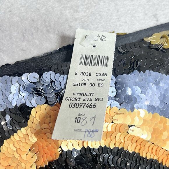 CACHE Straight Skirt Women’s 10 Multicolor Sequin Cocktail Short Length NWT - Picture 11 of 13